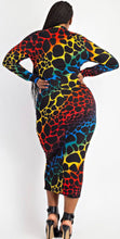 Load image into Gallery viewer, Animal Print Maxi Dress Plus Size
